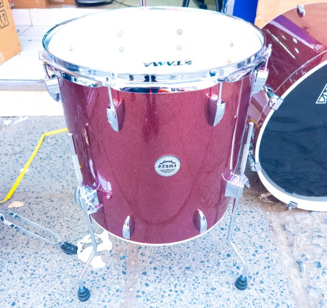 Tama Complete 5 piece drum set side drum