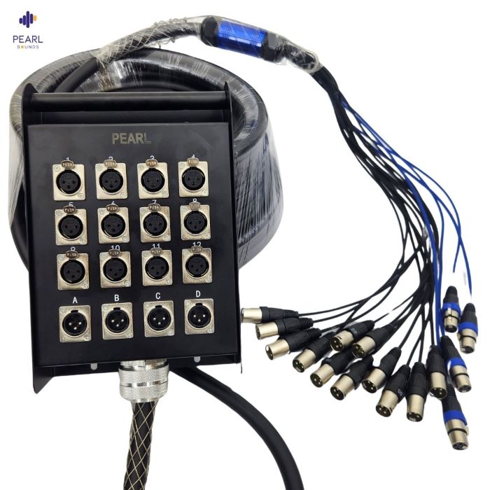 12 channels 4 returns 30 metres stage snake cable